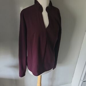 Elegant Burgundy Women's Top